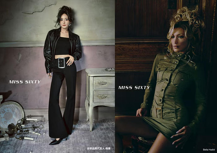 杨幂和Bella Hadid双神同框出境MISS SIXTY 2026春季广告大片图片 杨幂和Bella Hadid双神同框出境MISS SIXTY 2026春季广告大片图片