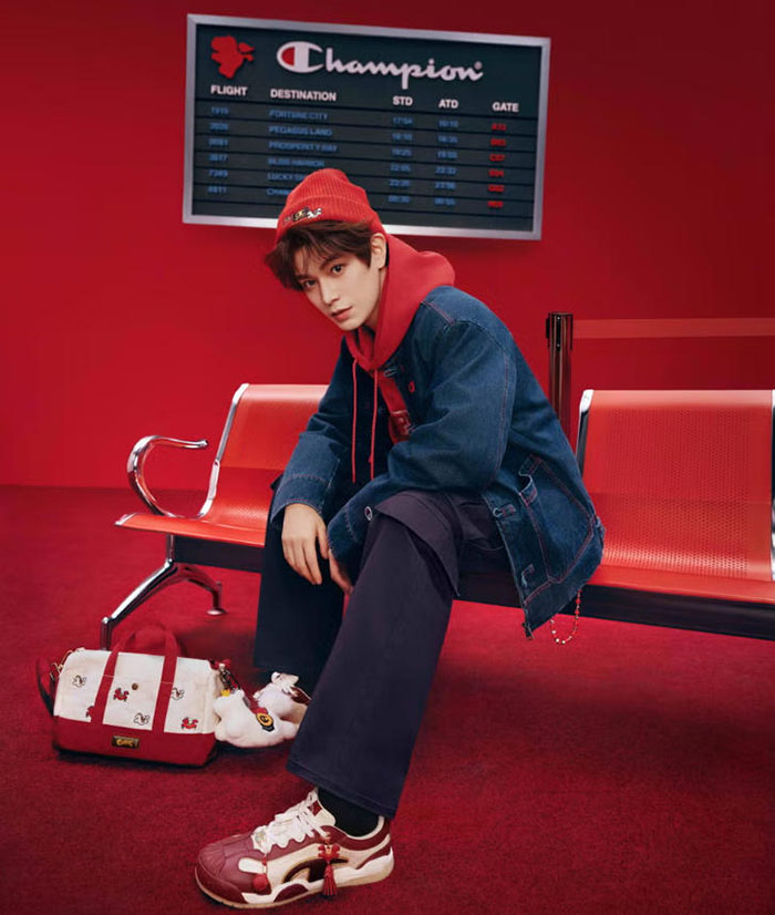 丁禹兮亲穿Champion马年限定系列！飞马开运穿搭，新年氛围感直接拉满图片1