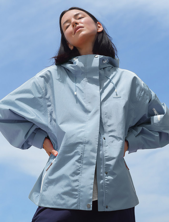 UNICARE发布2026限定色小蓝腰女款三合一冲锋衣图片5