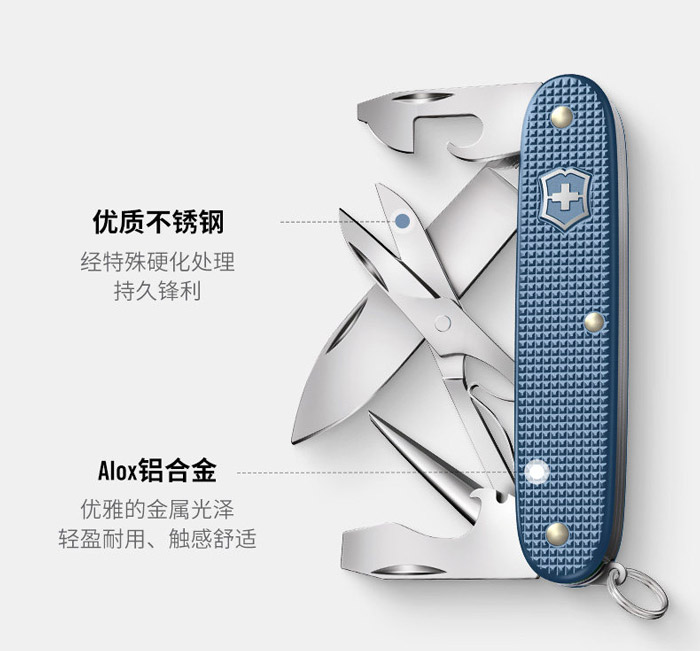 victorinox「维氏」推出2026全新铝面限量款冰川蓝折叠军士刀图片3 victorinox「维氏」推出2026全新铝面限量款冰川蓝折叠军士刀图片3