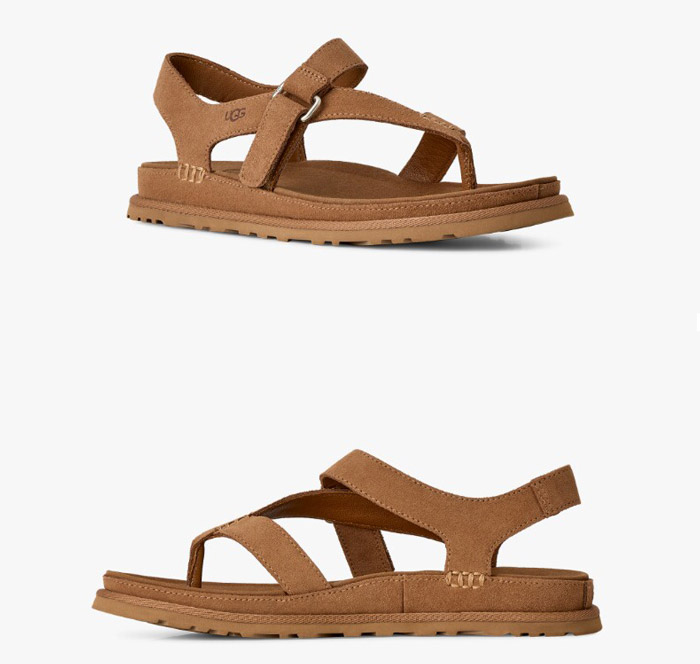 UGG 2026夏季全新Golden Family炫金系列女士炫光凉鞋上市图片1