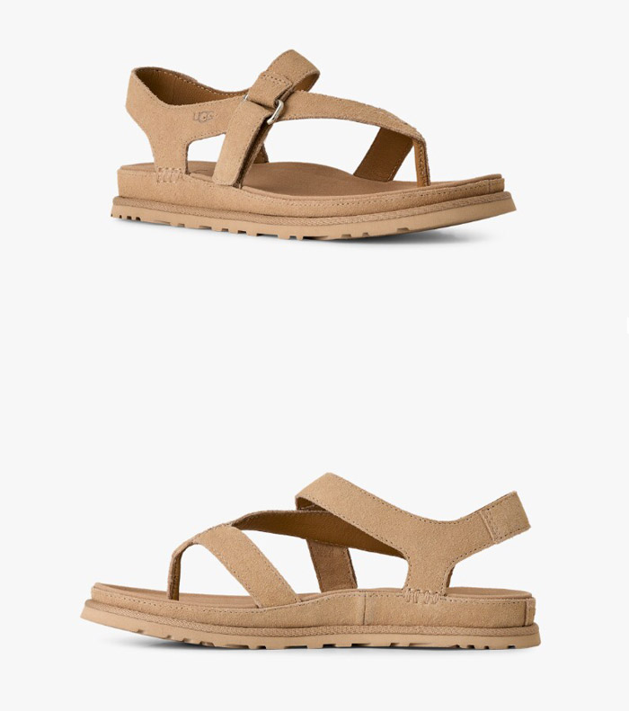 UGG 2026夏季全新Golden Family炫金系列女士炫光凉鞋上市图片5