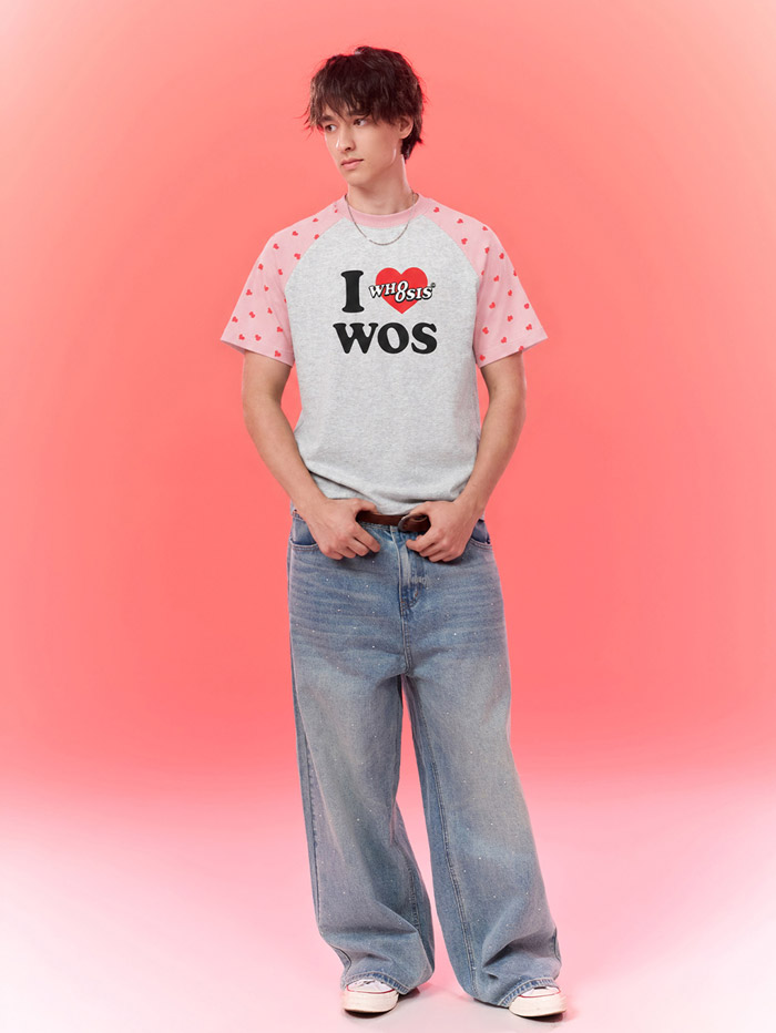 WHOOSIS发布2026夏季 “I LOVE WOS”520限定情侣系列T恤图片
