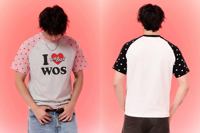 WHOOSIS发布2026夏季 “I LOVE WOS”520限定情侣系列T恤图片3