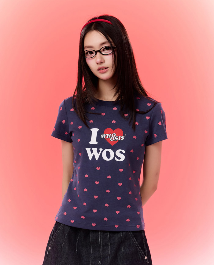 WHOOSIS发布2026夏季 “I LOVE WOS”520限定情侣系列T恤图片6