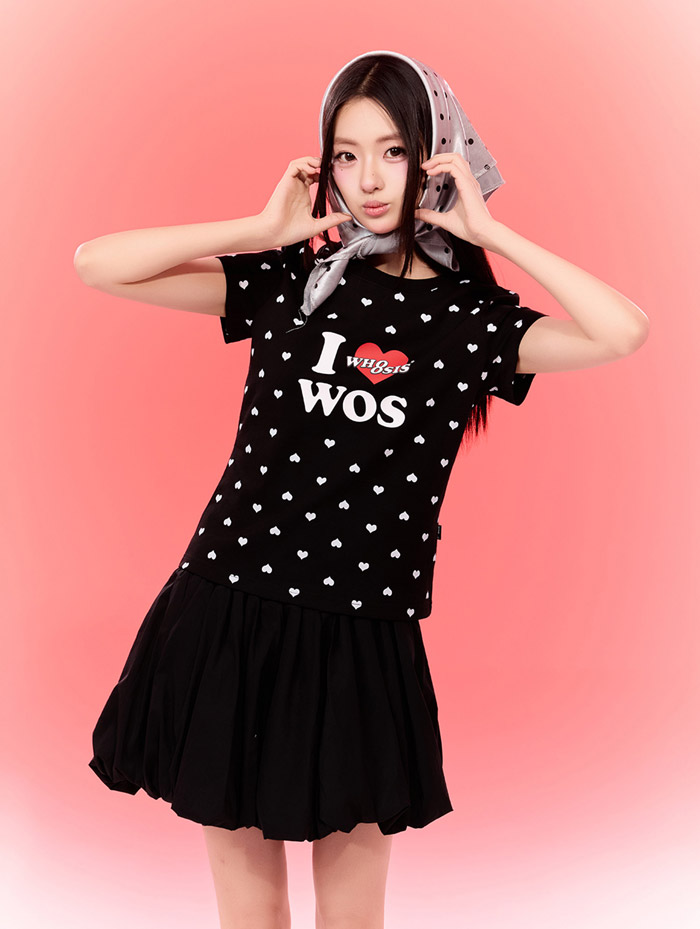 WHOOSIS发布2026夏季 “I LOVE WOS”520限定情侣系列T恤图片7