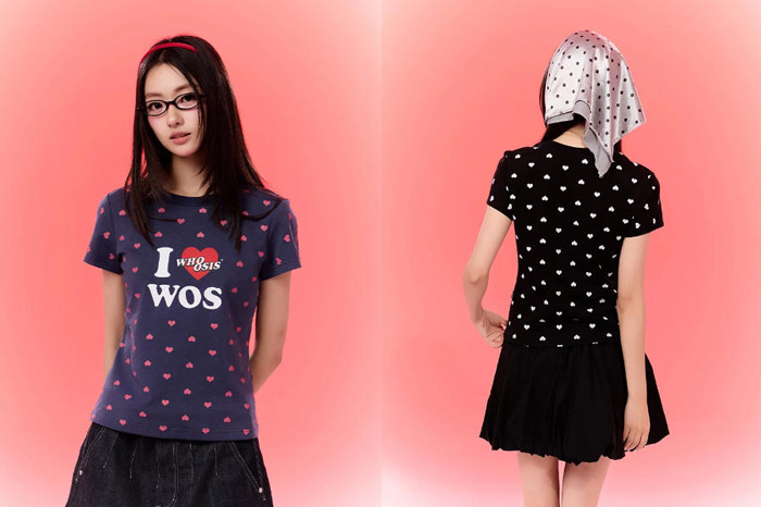 WHOOSIS发布2026夏季 “I LOVE WOS”520限定情侣系列T恤图片8