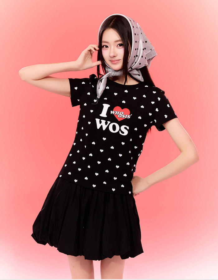 WHOOSIS发布2026夏季 “I LOVE WOS”520限定情侣系列T恤图片5