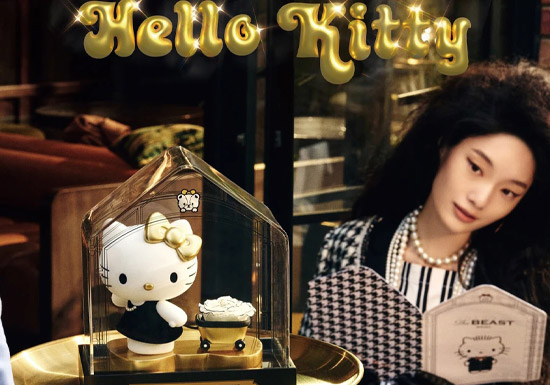 野兽派携手Hello Kitty推出520黑金系列