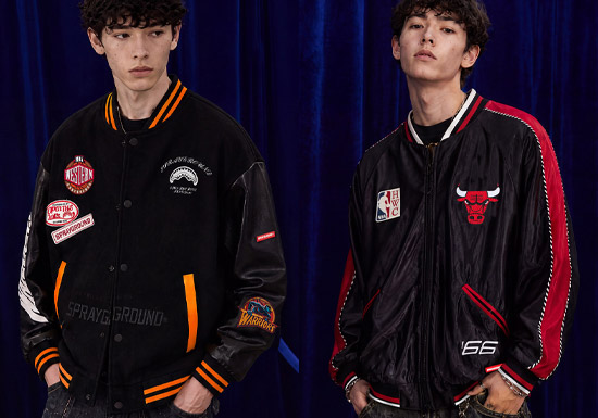 2026全新SPRAYGROUND x NBA HWC联名款男士夹克上市